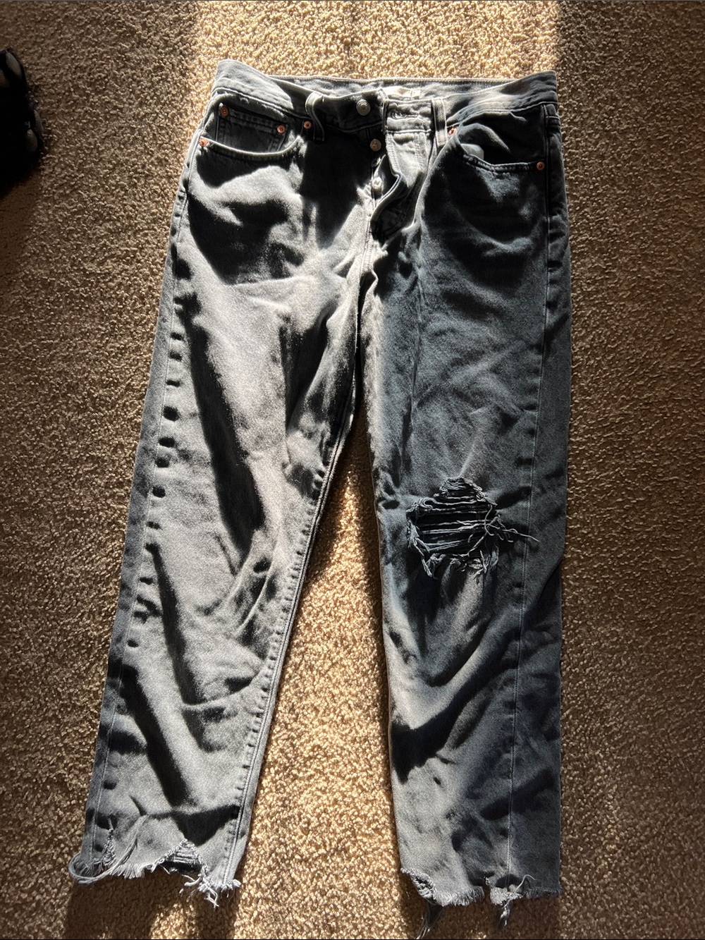 Women’s Levi’s Distressed wedgie Straight-Leg Jeans
